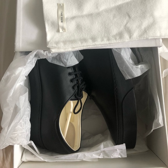 The Row 40.5, Marie H Sneakers, Black leather - Picture 7 of 10